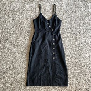 F21 Black Linen Dress